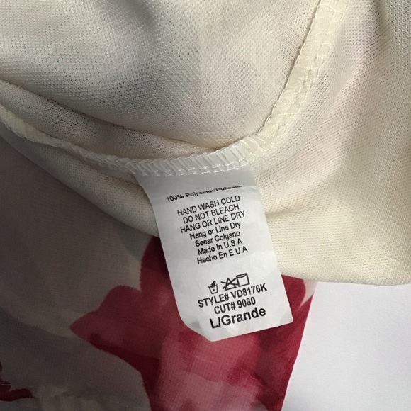 PinkBlush Cream V-Neck Dress - Picture 6 of 6